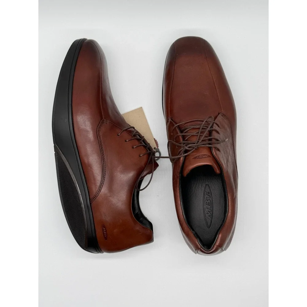 MBT Kabisa Shoes Mens 11-11.5 Brown Leather Rocker Sole